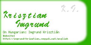 krisztian imgrund business card